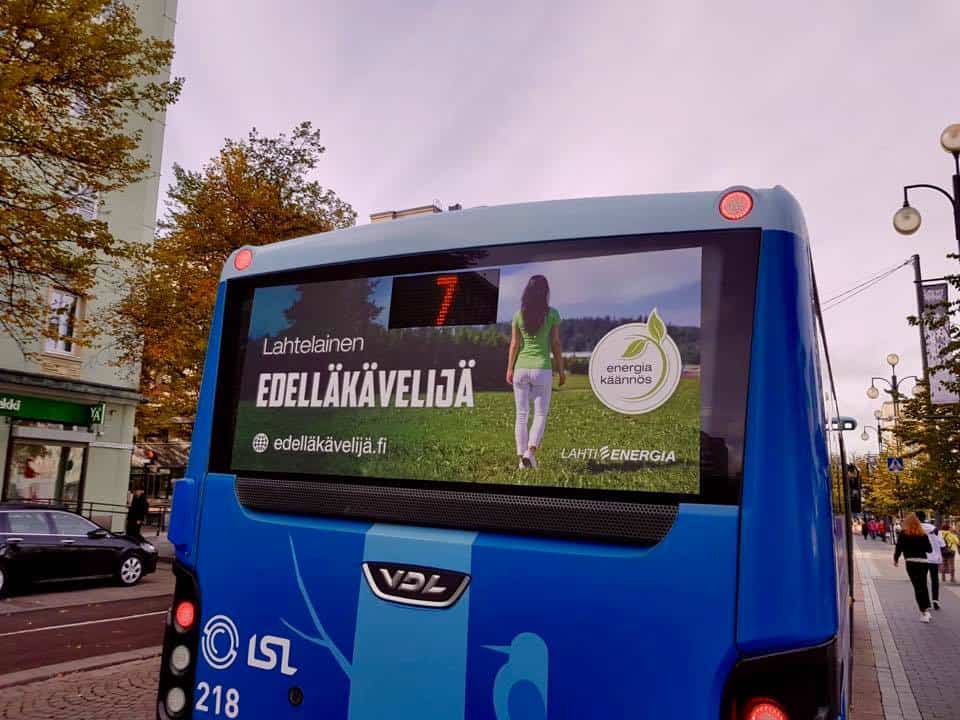 bussimainonta takamainos